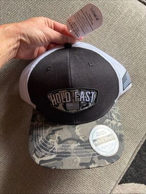 Hold Fast Men's Black & Camo Trucker Cap